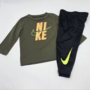 Nike baby boy long-sleeved tee and pants size 12 months